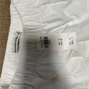 White Abercrombie eyelid maxi skirt NWT